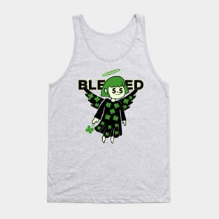 Lucky Clover Blessed Angel - Good Luck Charm Tank Top